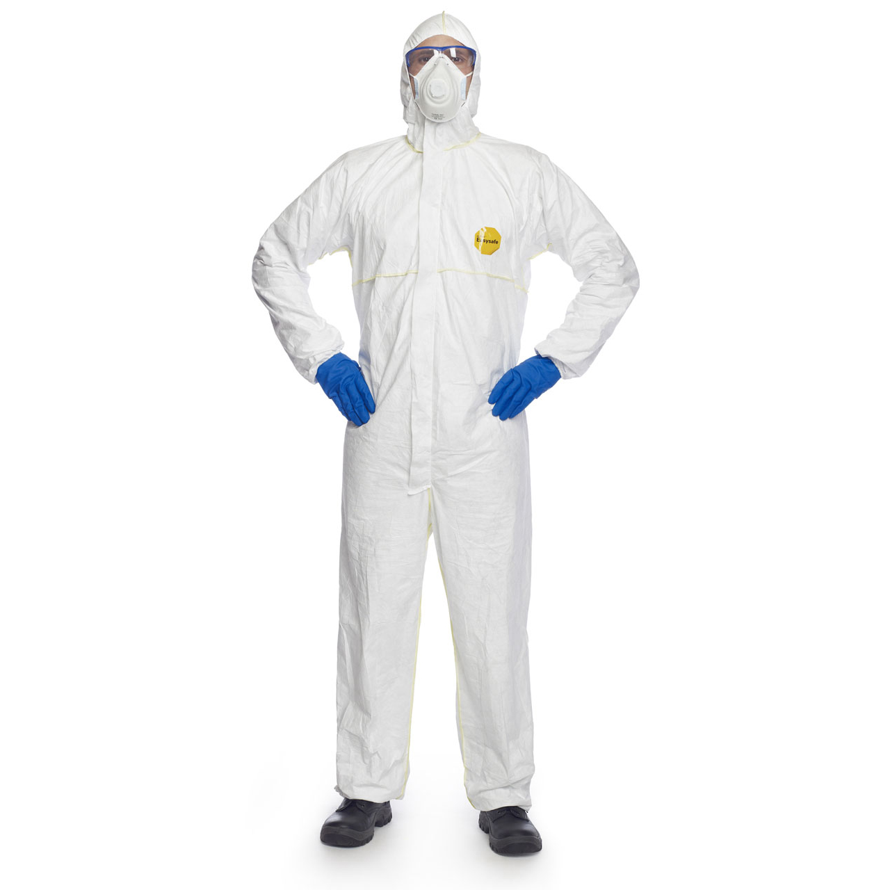 )DUPONT EASYSAFE COVERALL WHITE MED