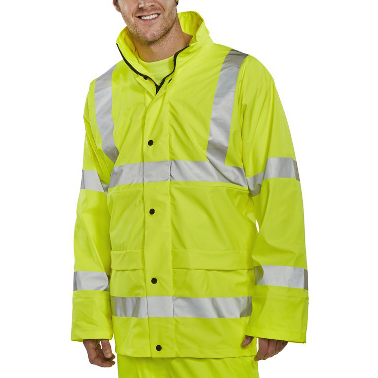 )BSEEN PU JACKET SAT/YELL 3XL