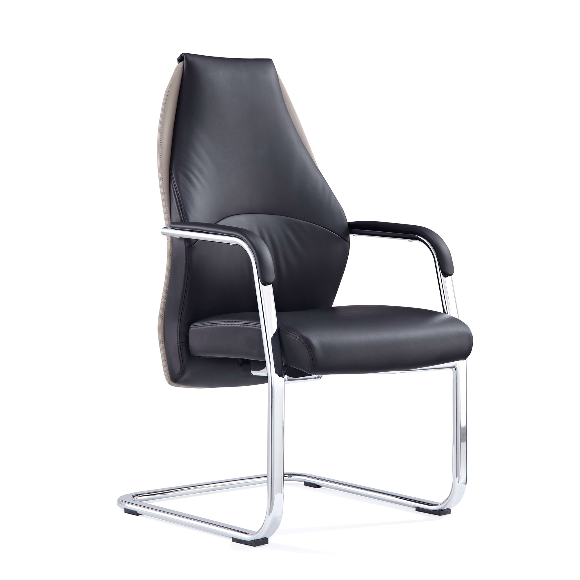 #ADROIT MIEN BLK AND MINK CANT CHAIR