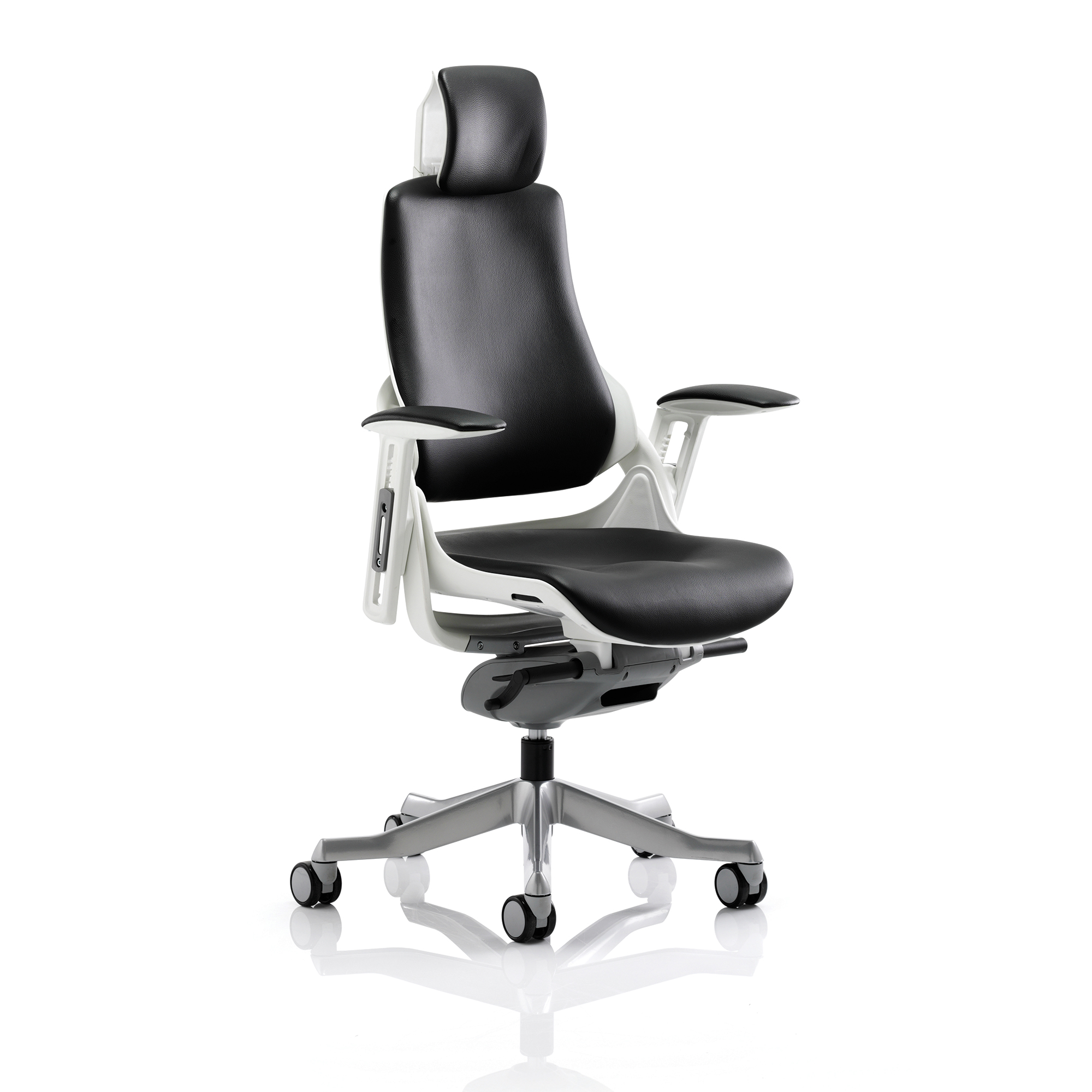 #ADROIT ZURE EXEC CHAIR HR ARMS BLK LTHR
