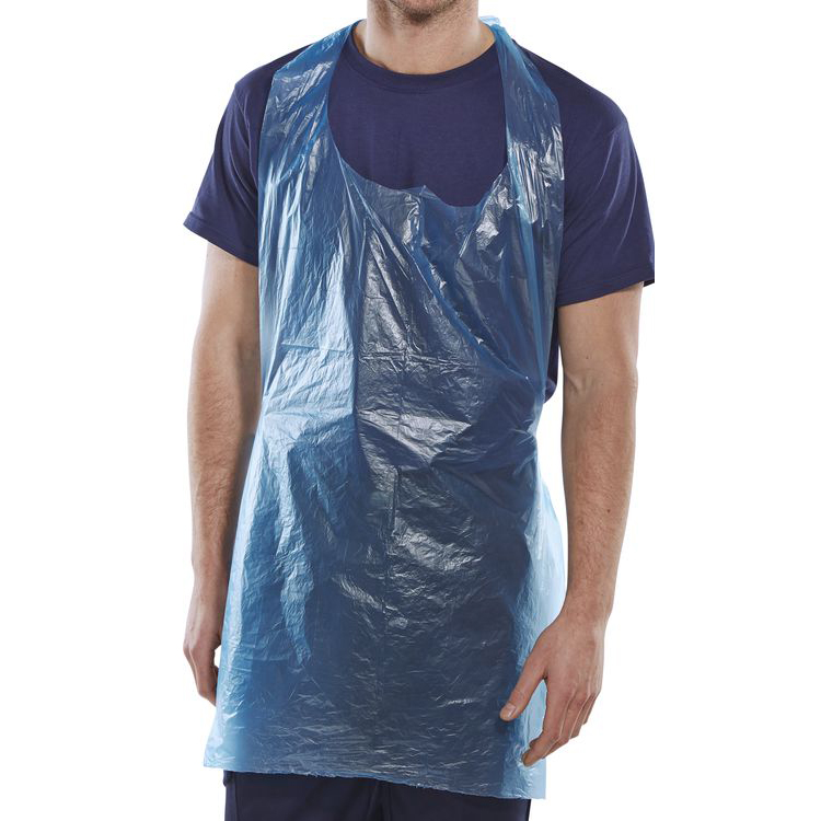 )DISPOSABLE APRON BLUE 107X69MM PK 1000