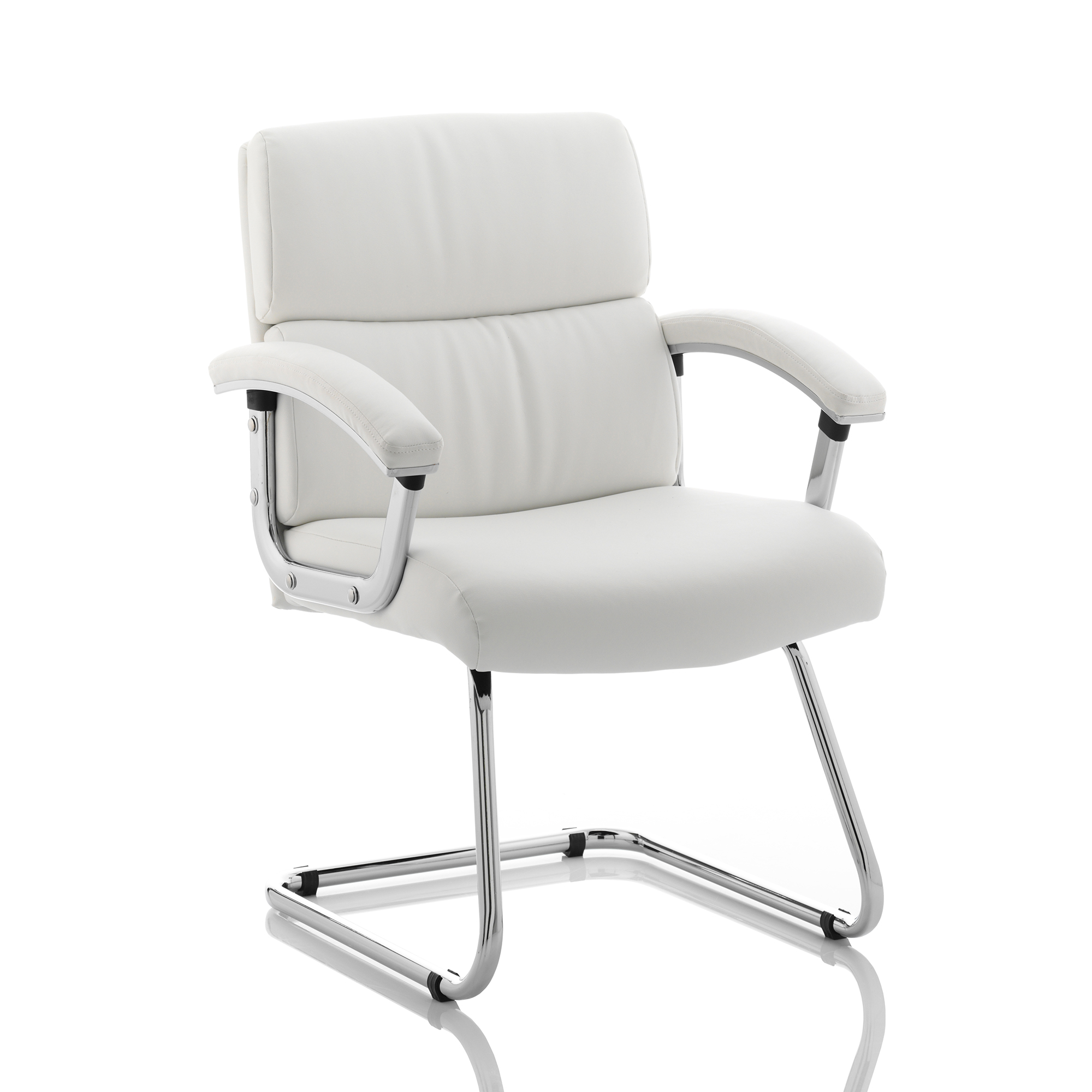 #SONIX DESIRE CANT CHAIR WHT WITH ARMS