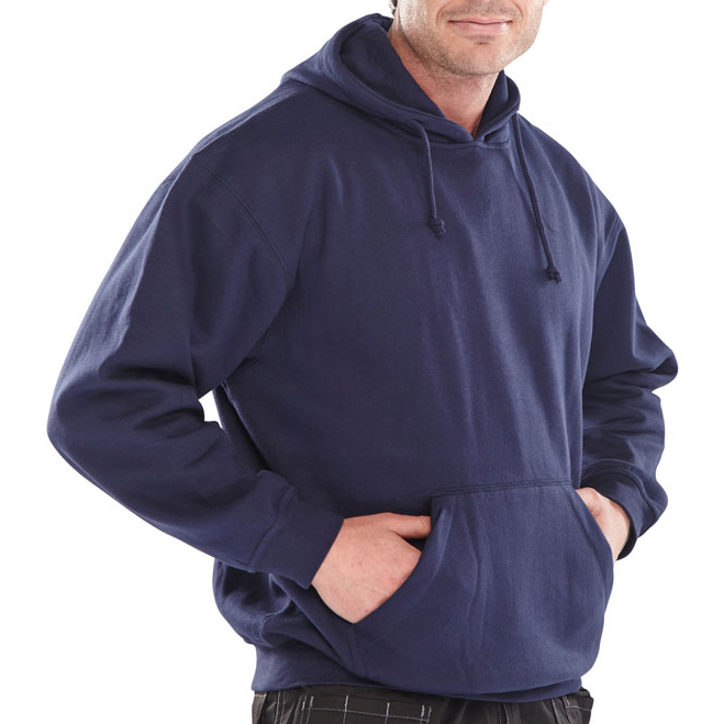 )CLICK P/C HOODED SWEATSHIRT NAVY SML