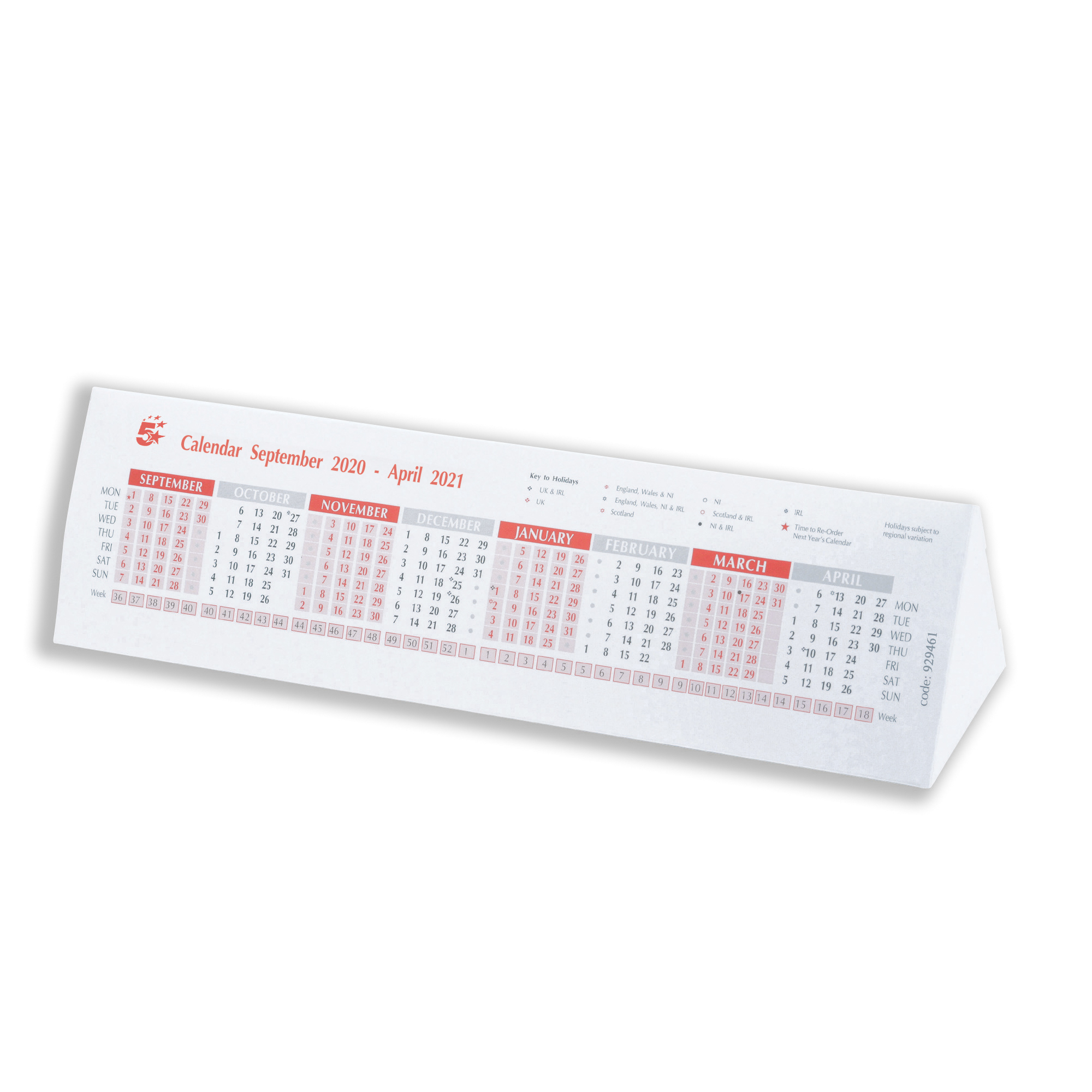 5 STAR 2020 COMPUTER TOP CALENDAR