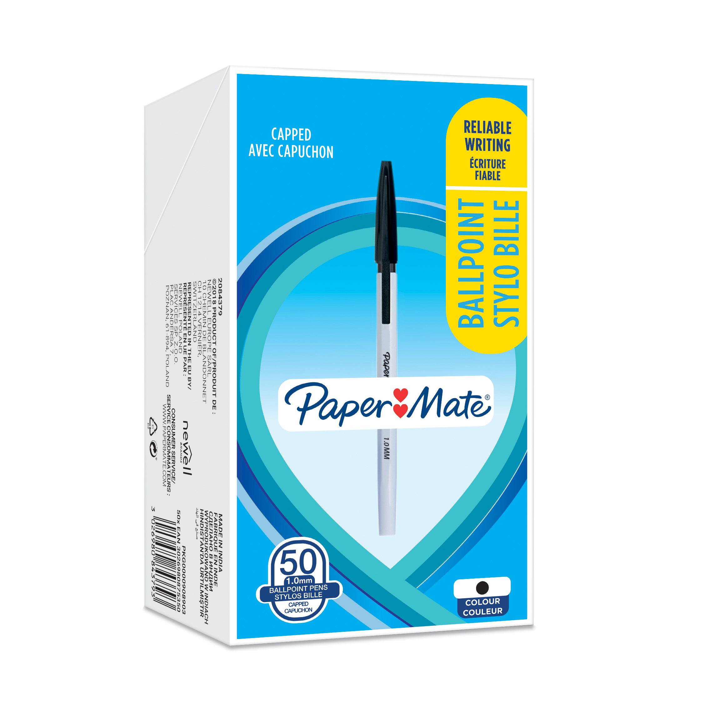 PAPER MATE BALL PEN 1.0MM BLACK 2084379