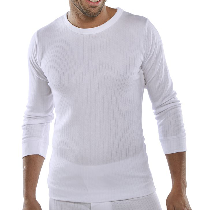 )THERMAL VEST LONG SLV WHITE 2XL