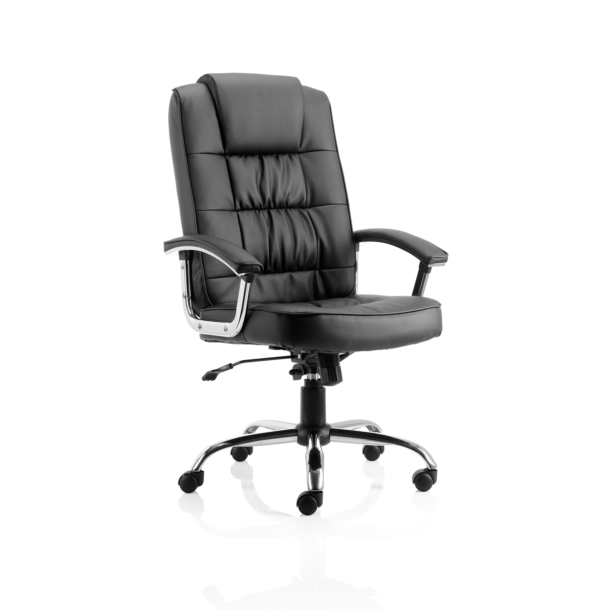 #TREXUS MOORE DELUXEEXECCHAIRARM BLKLTHR