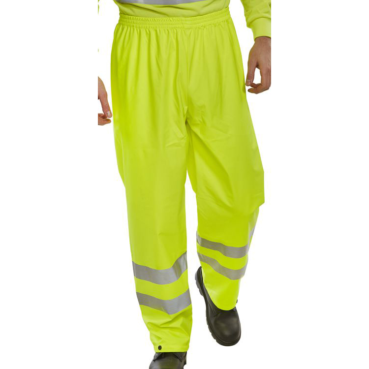 )BSEEN PU OVERTROUSER SAT/YELL S