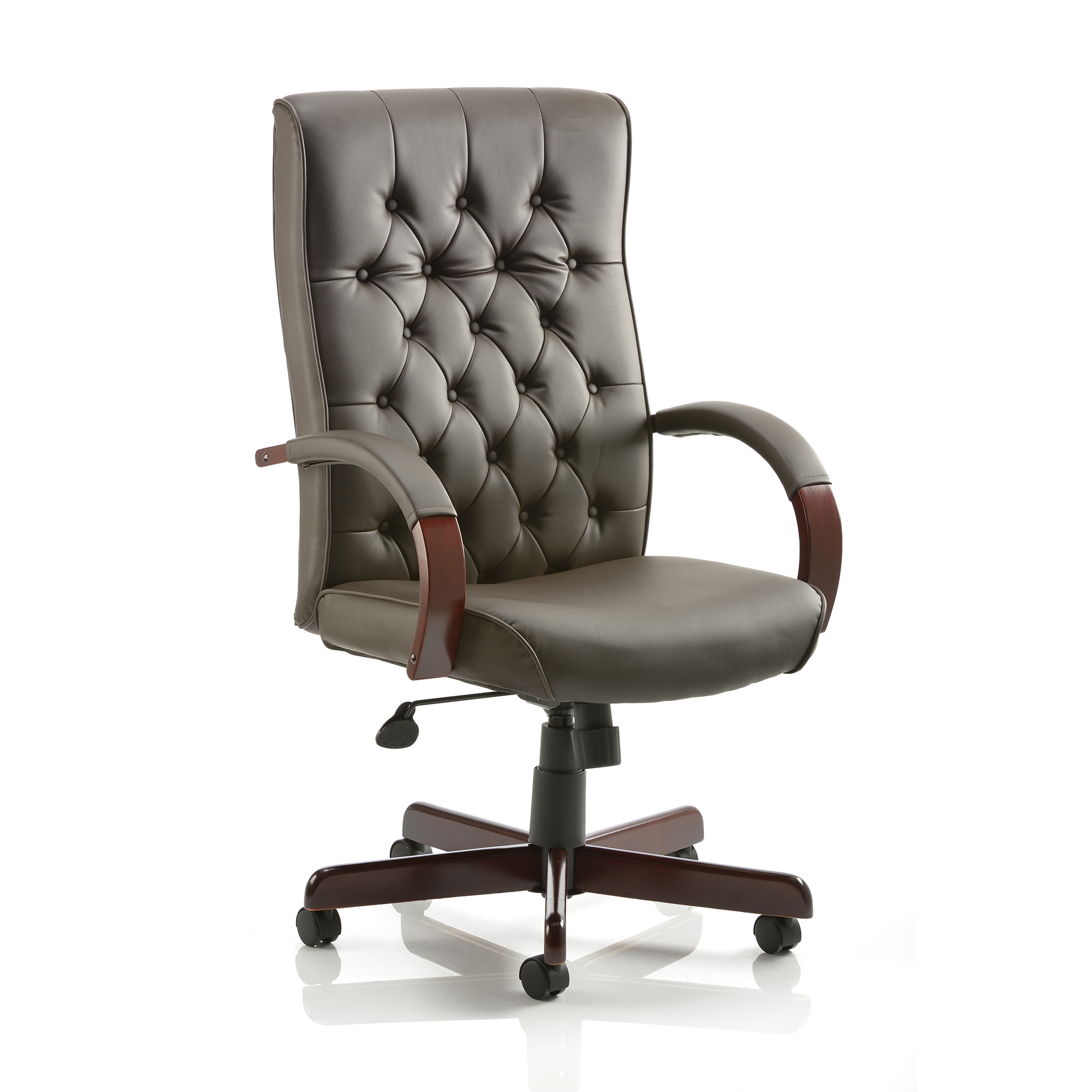 #TREXUS CHESTERFIELD EXECARMS LTHR BROWN