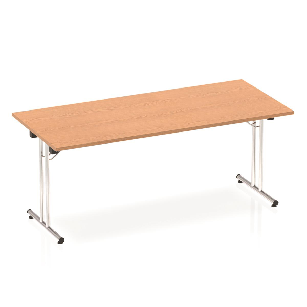 SONIX 1800MM CHROME FOLDING TABLE OAK
