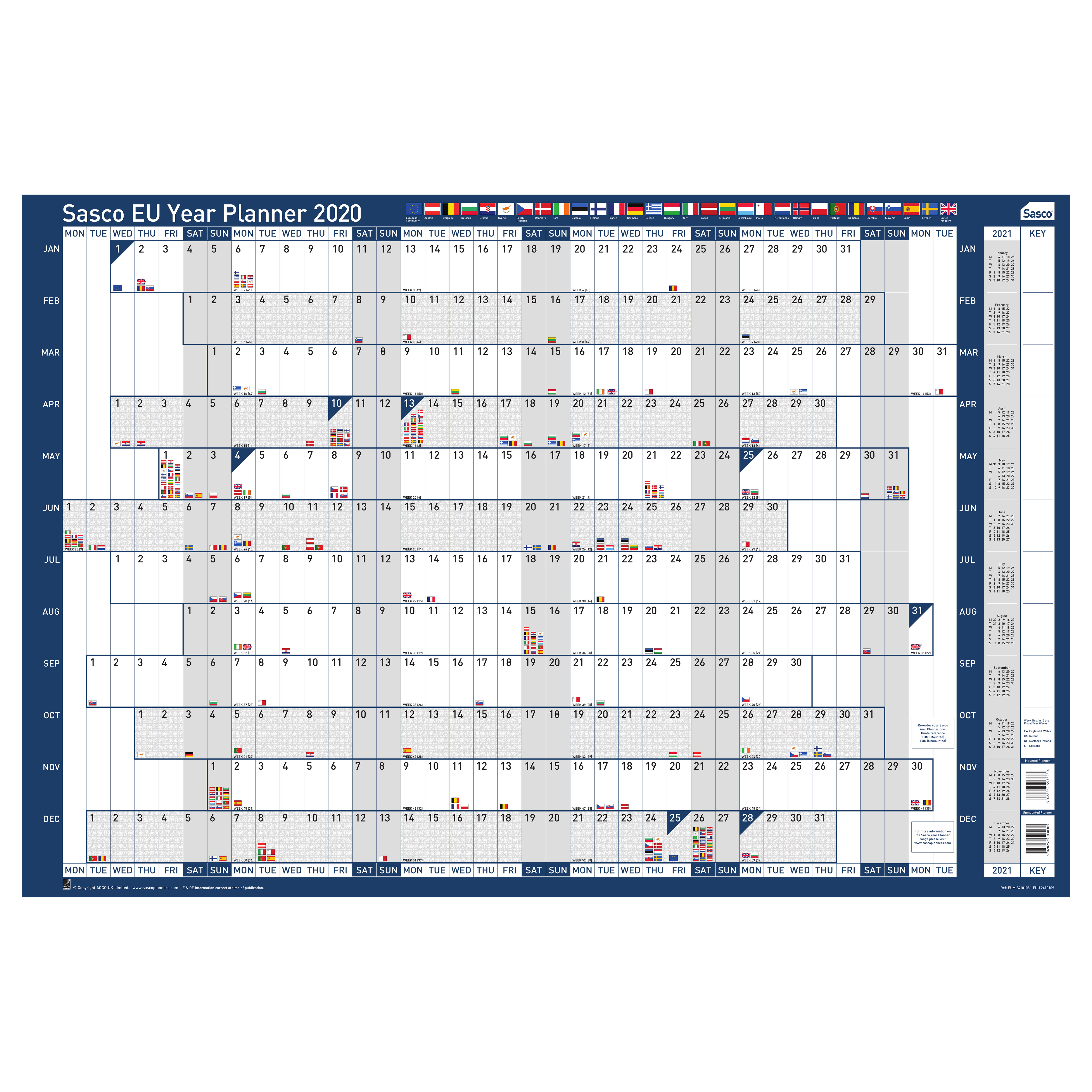 SASCO 2020 EU PLANNER MTD