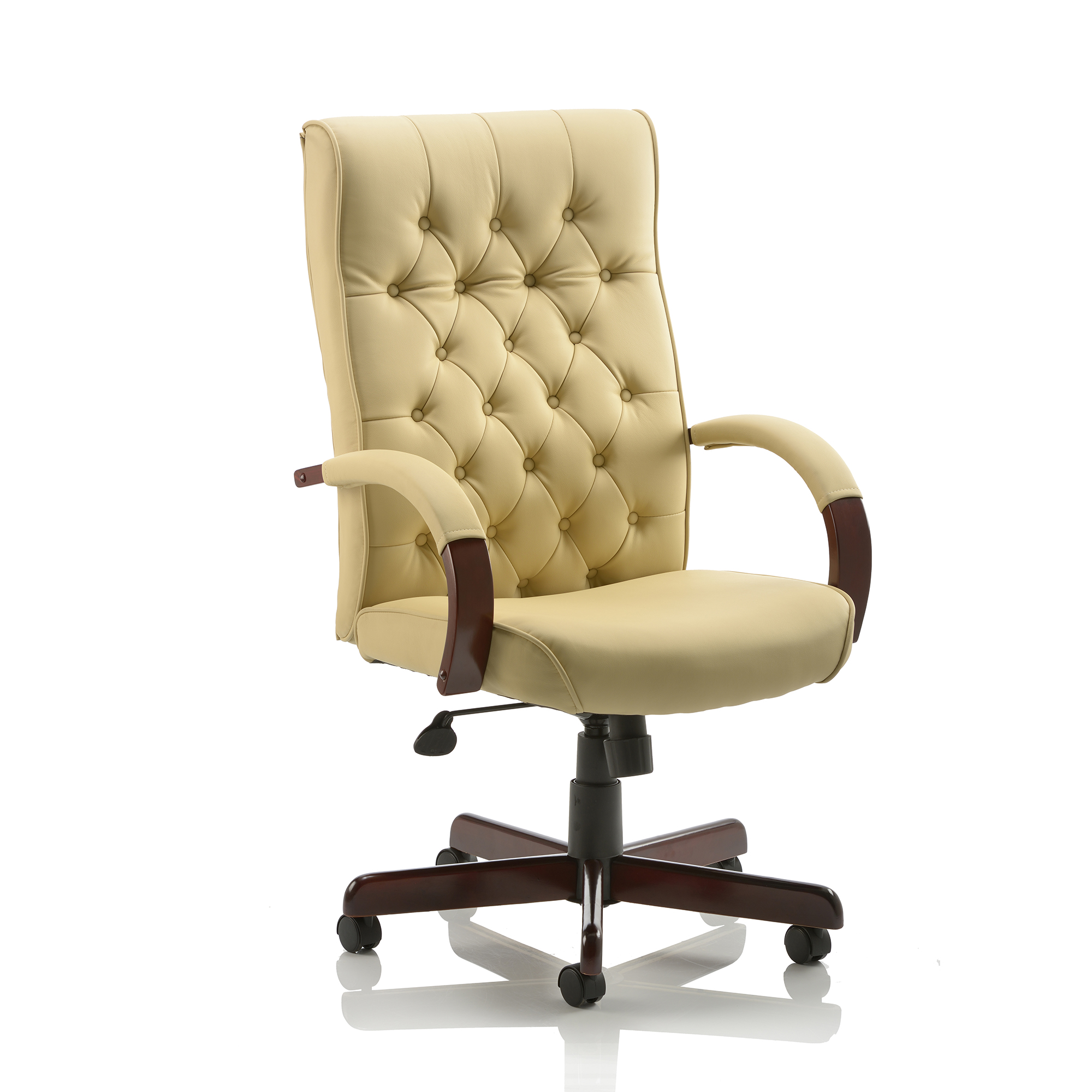 #TREXUS CHESTERFIELD EXECARMS LTHR CREAM