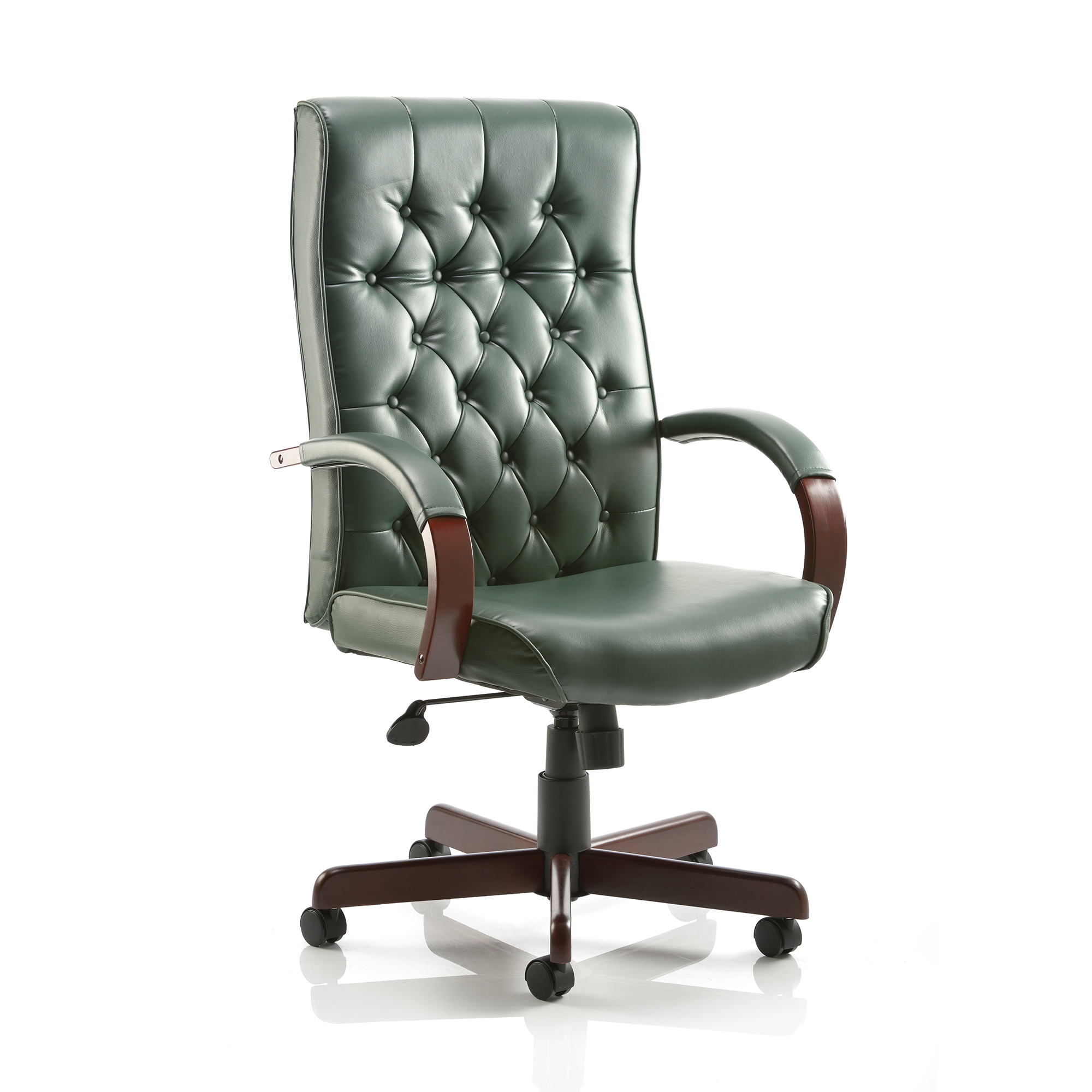#TREXUS CHESTERFIELD EXECARMS LTHR GREEN