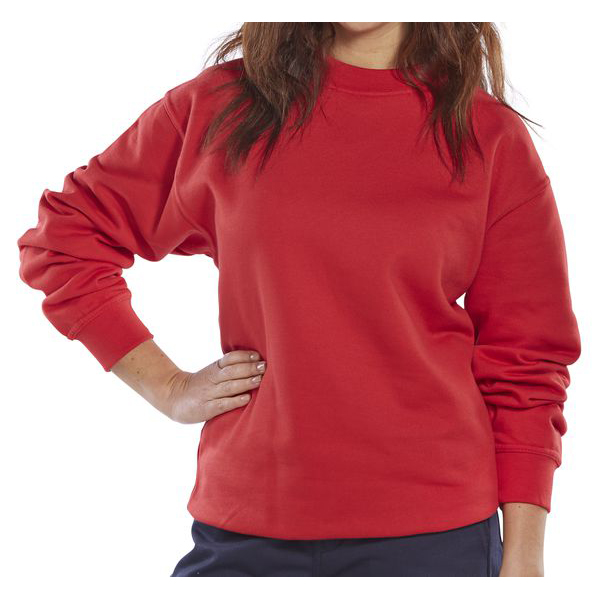 )CLICK P/C SWEATSHIRT RED 3XL