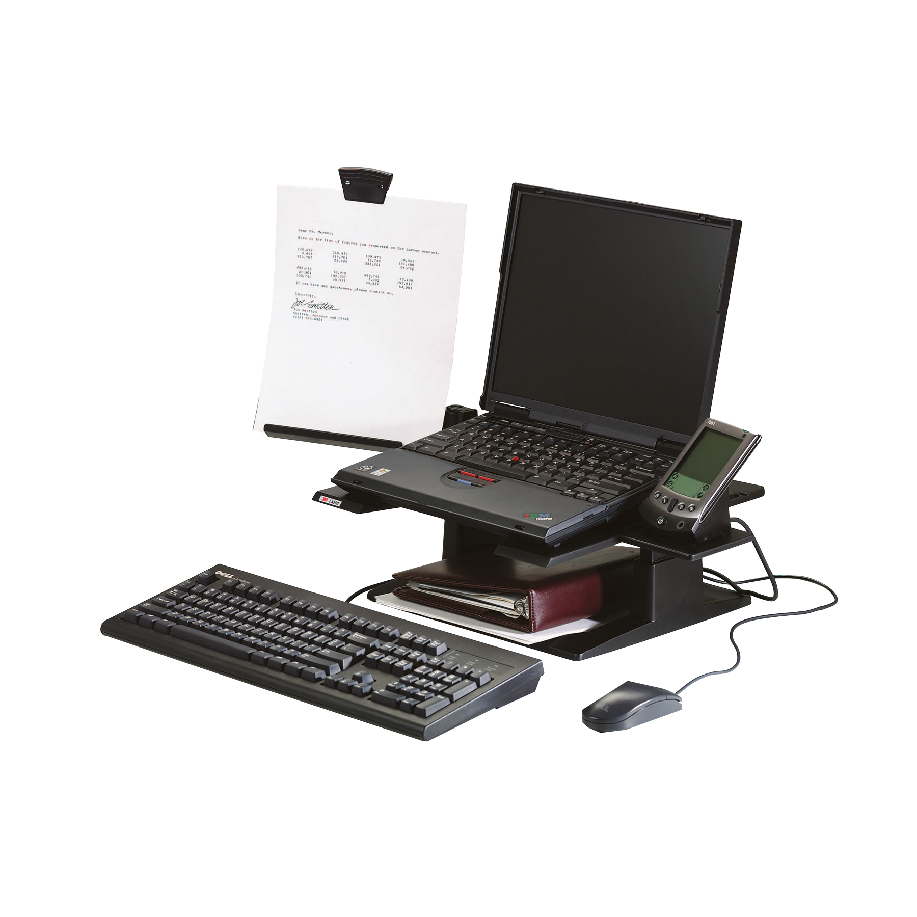3M ERGONOMIC NOTEBOOK RISER BLACK LX500
