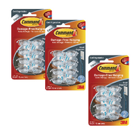 3M COMMAND CLEAR CORD CLIPS 3FOR2