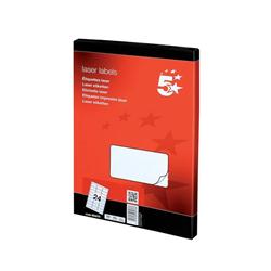 5 STAR LASER LABELS 64X34MM 100 SHEETS