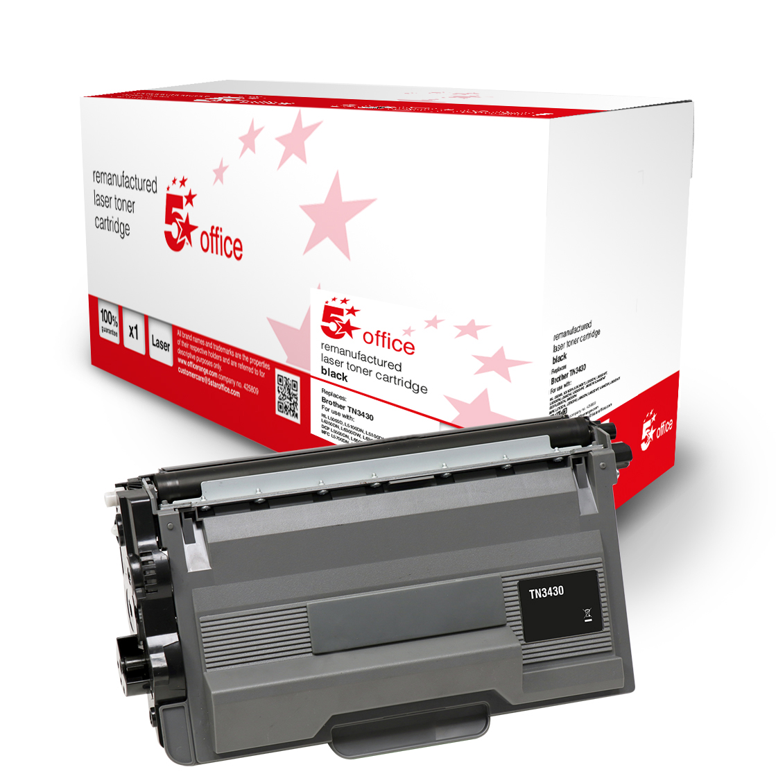 5STAROFFICE BROTHER TONERCART BLK TN3430