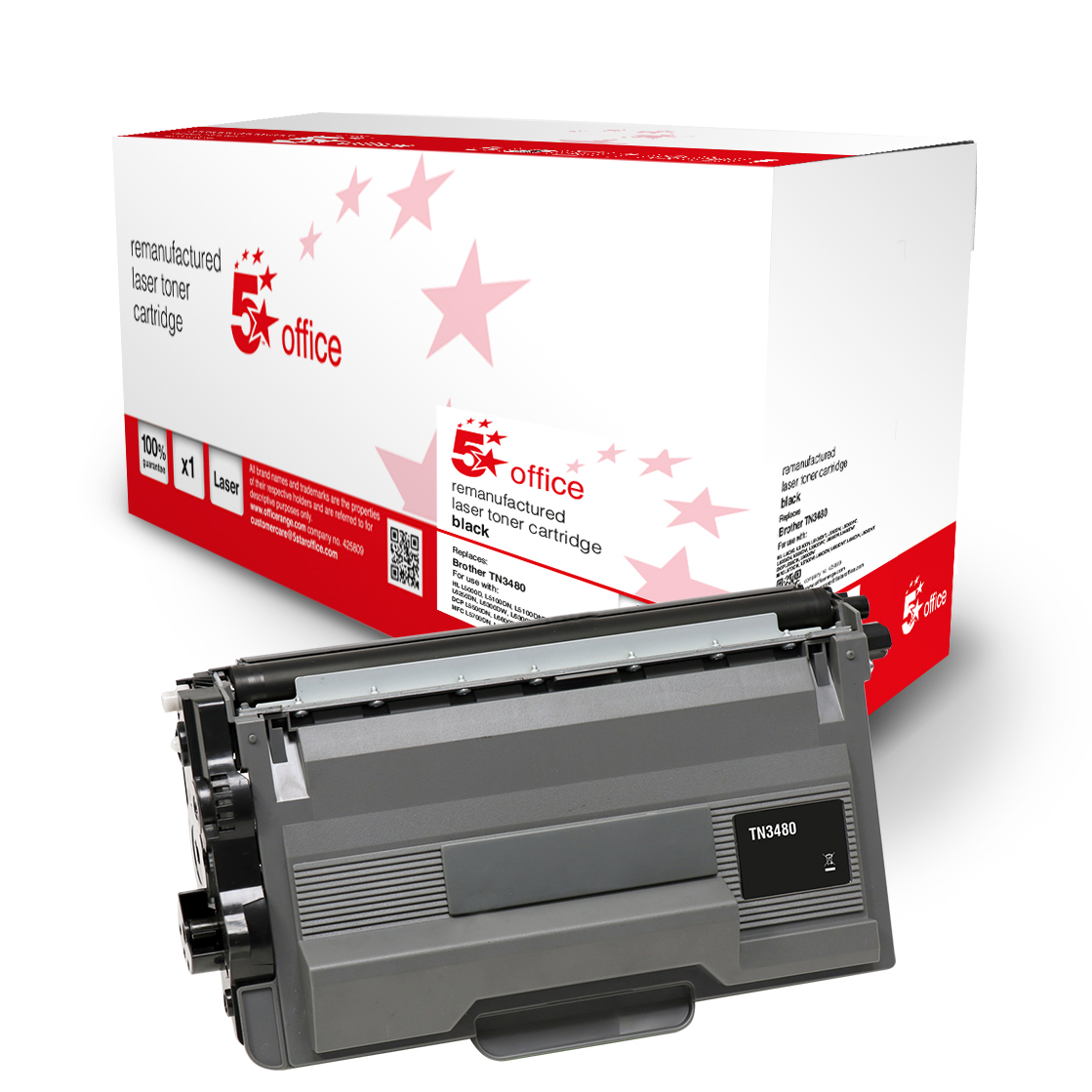 5STAR OFFICEBROTHERTONER CART BLK TN3480