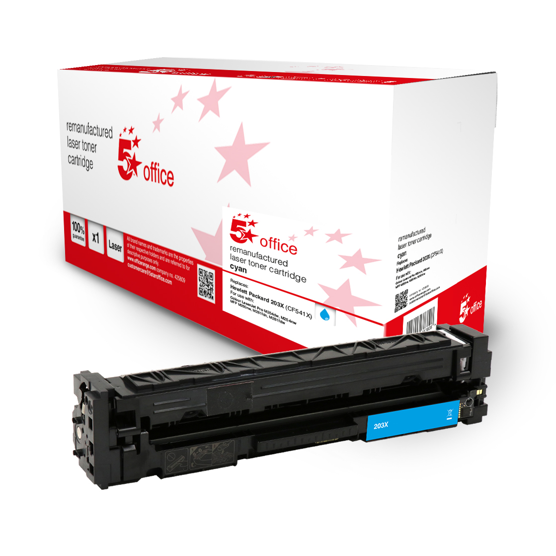 5STAROFFICE HP203X TONERCART CYAN CF541X