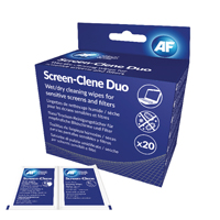 AF SCREEN-CLENE DUO WET/DRY WIPES PK20