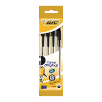 BIC BLACK CRISTAL MEDIUM BALL POINT PK40