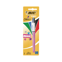 BIC 4 COLOURS SHINE BLISTER PK10