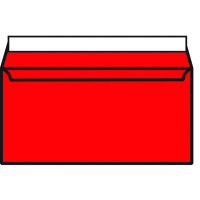 DL ENVELOPE P SEAL PILLAR BOX RED PK250