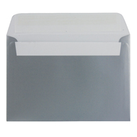 C6 ENVELOPE P SEAL METALLIC SILVER PK250