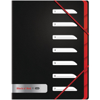 BLACK N RED 7-PART FOLDER A4 BOGOF