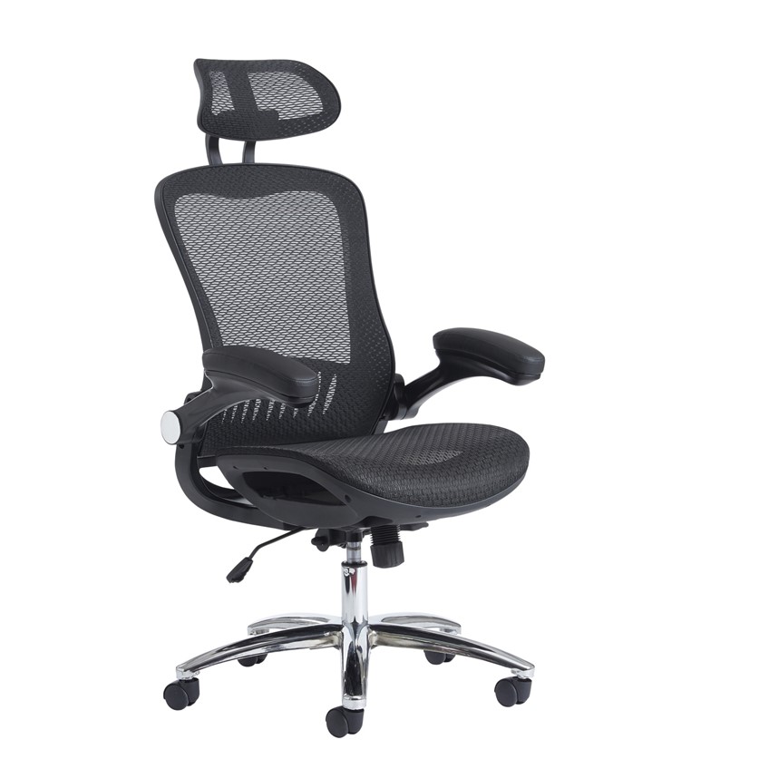 CURVA HIGH BACK MESH CHAIR - BLACK