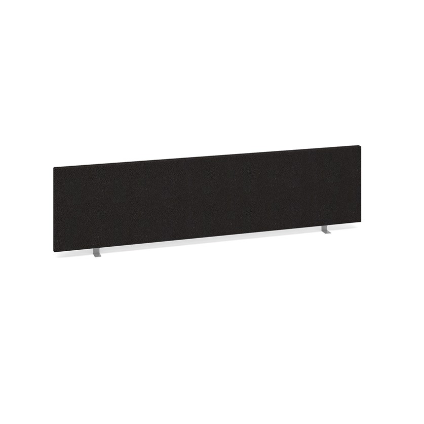 STRAIGHT DESKTOP SCREEN BLACK FABRIC 1600X400MM