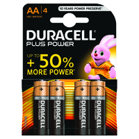 DURACELL PLUS AA BATTERY PK4