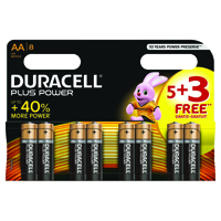 DURACELL PLUS POWER AA BATTERY 1.5V PK8