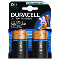 DURACELL SIZE D ULTRA BATTERY PK2