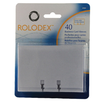 ROLODEX BUSINESS CARD SLEEVES CLEAR PK40
