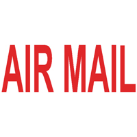 COLOP GREEN LINE WORD STAMP AIRMAIL RED