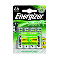 ENERGIZER R/CHGBL AA BATTERY 2000MAH PK4