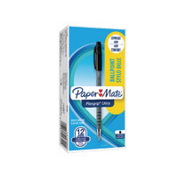 PAPERMATE FLEXGRIP ULTRABALL BLK PK12