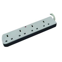 CED 4-WAY EXTENSION LEAD 13AMP 5MTR