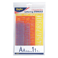 HELIX LETTERING STENCIL SET OF 4 PK5