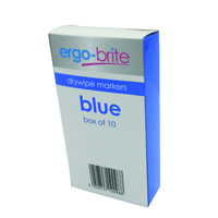 ERGO-BRITE DRYWIPE MARKER GRIP BLUE PK10