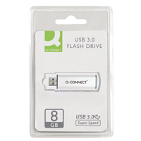 Q-CONNECT SILVER/BLACK USB 8GB DRIVE