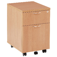 FF JEMINI BEECH 2 DRAWER MOBILE PED