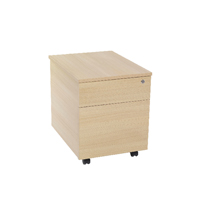FF SERRION 2 DRAWER MOBILE PEDESTAL MAPL