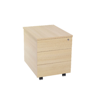 FF SERRION 3 DRAWER MOBILE PEDESTAL MAPL