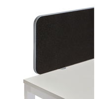 FF JEMINI SIL/BLK 100CM RND CORNER SCRN