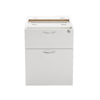 FF JEMINI WHITE 2 DRAWER PED