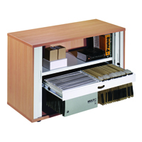 FF ARISTA DESK HIGH SIDE TAMBOUR BEECH