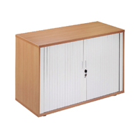 FF ARISTA DESK HIGH SIDE TAMBOUR OAK